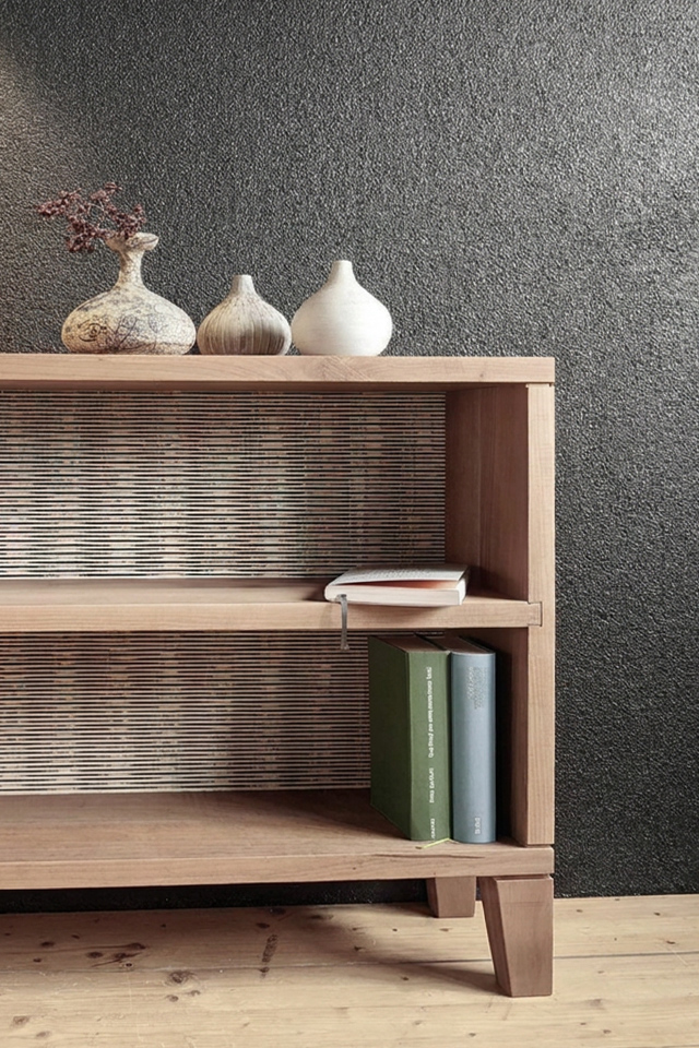 Massivholz Regal aus Birne: Die Schreinere Liebwerk plant und baut Möbel passend zum Esstisch. Zu sehen gibt es die Möbel in der Liebwerk Boutique